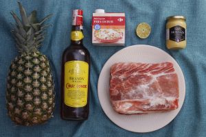 Ingredientes para el lomo de cerdo a la piña