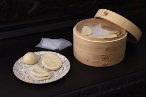Preparativos del pan bao